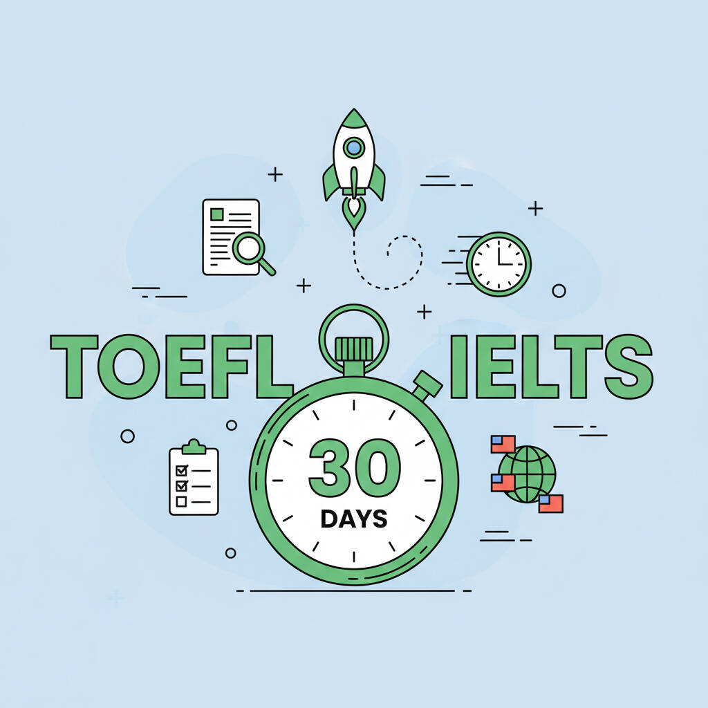 Cómo prepararte para el examen TOEFL/IELTS en 30 días (Guía 2026)